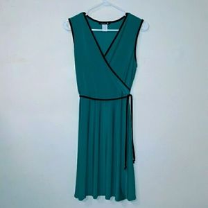 Star Vixen Women's Sleeveless Faux-Wrap Dress